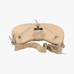 Pre-owned Christian Dior Admit It Beige suede  shoulderbag | stylenewstar