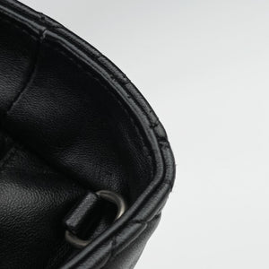 Pre-owned Christian Dior Lady Dior Black lambskin  shoulderbag | stylenewstar
