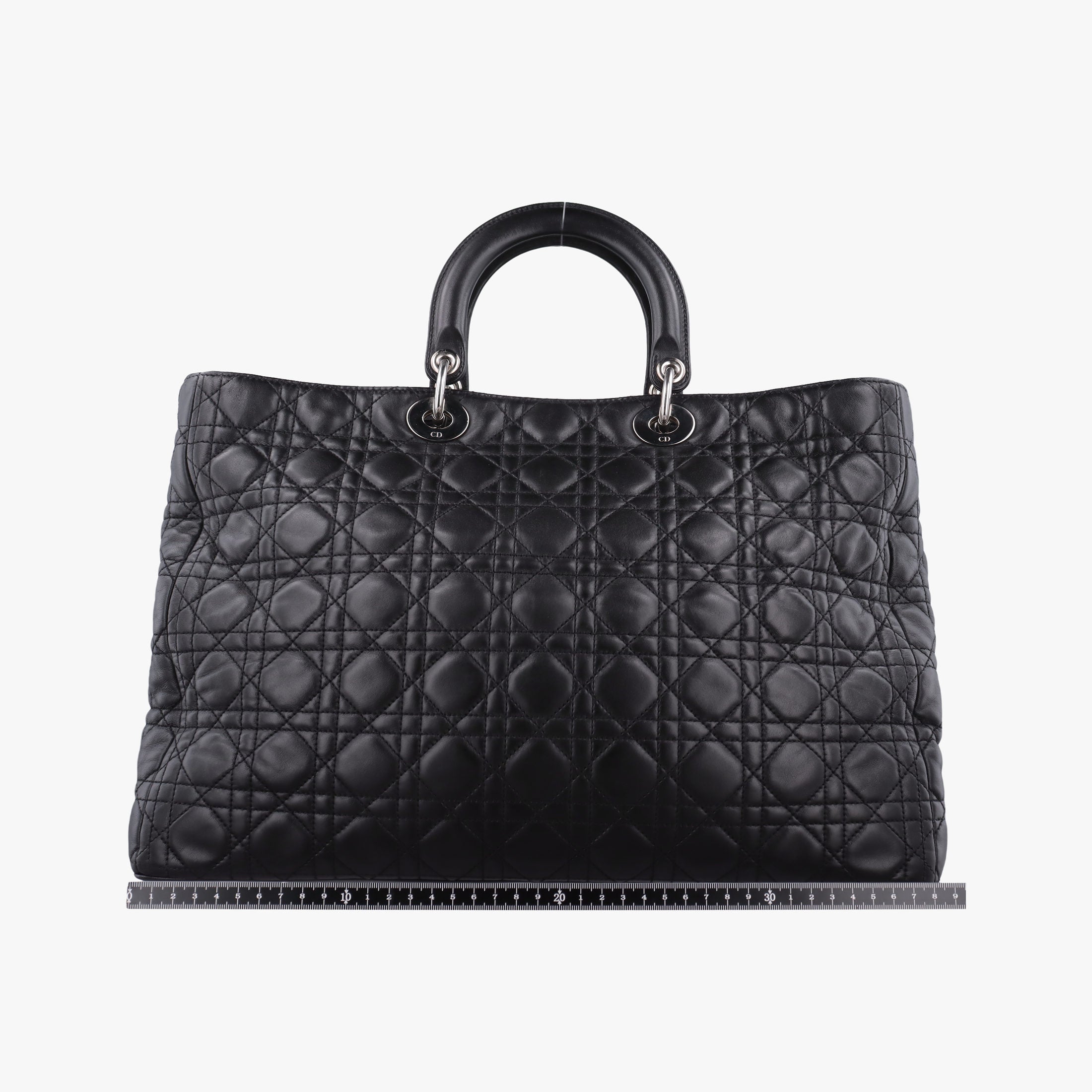 Pre-owned Christian Dior Lady Dior Black lambskin  shoulderbag | stylenewstar