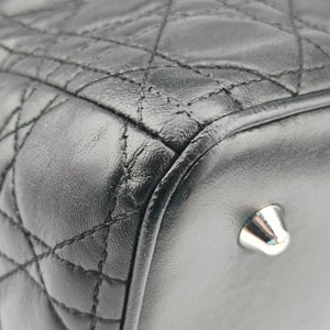 Pre-owned Christian Dior Lady Dior Black lambskin  shoulderbag | stylenewstar
