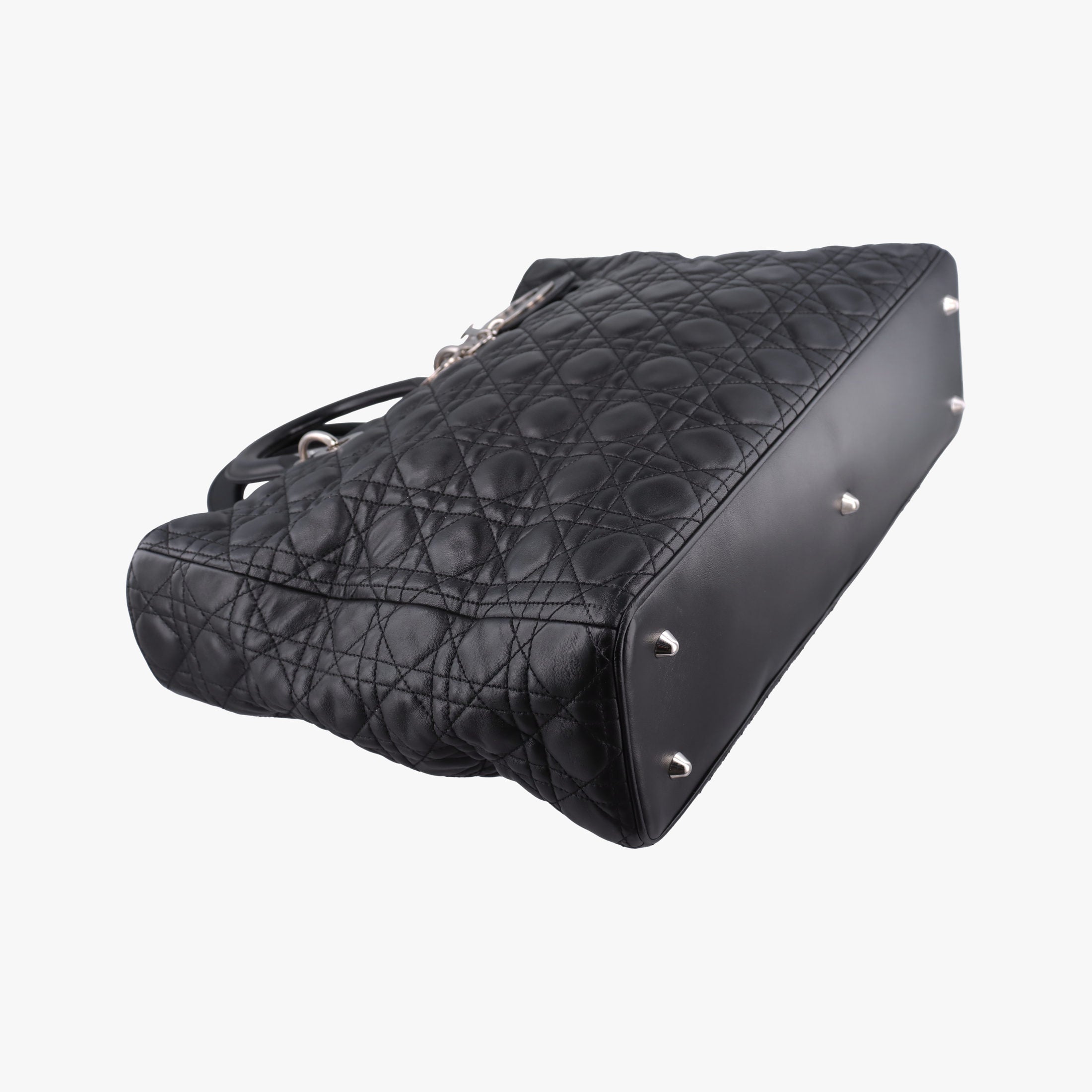 Pre-owned Christian Dior Lady Dior Black lambskin  shoulderbag | stylenewstar