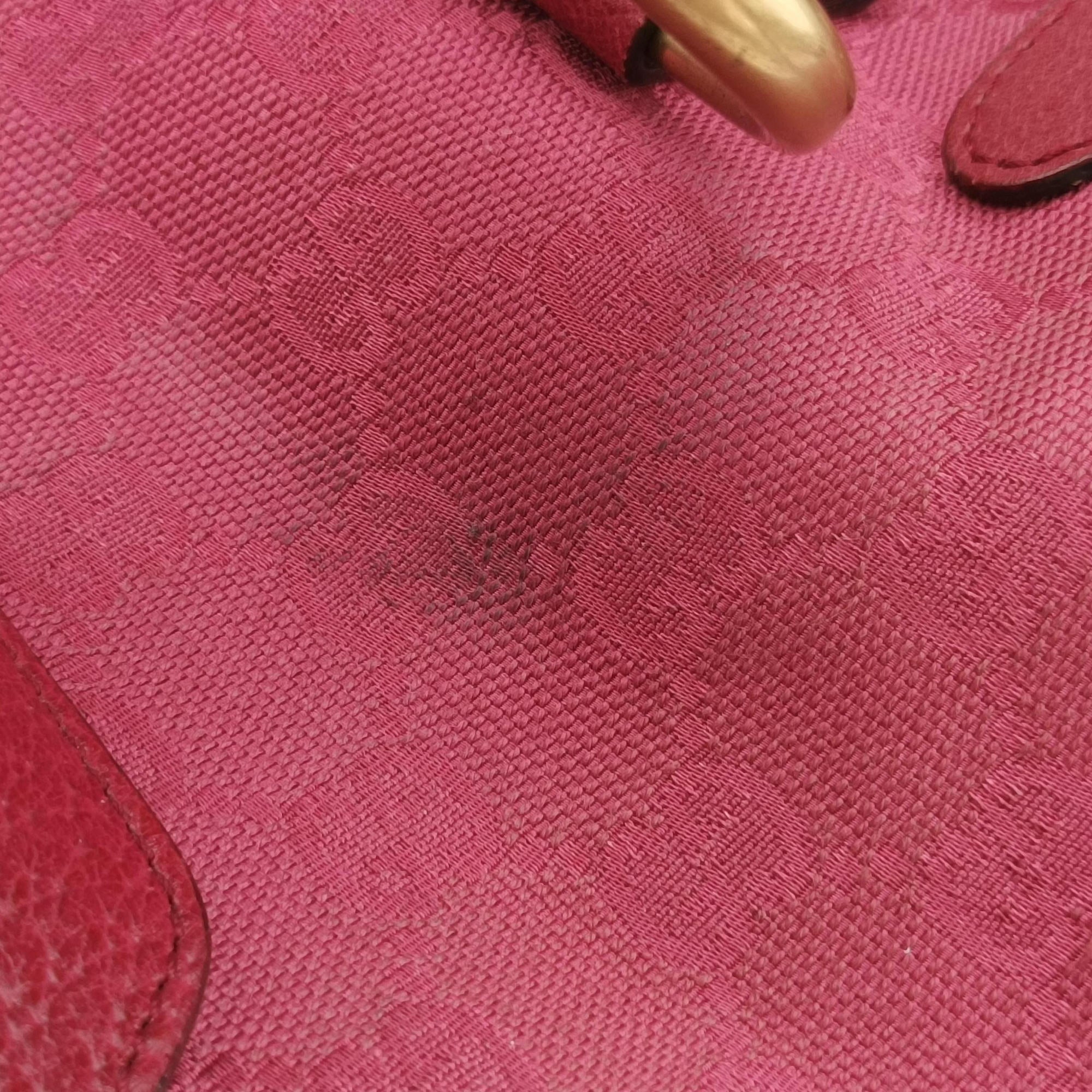 Pre-owned Gucci Horsebit Pink canvas×Leather 114915 shoulderbag | stylenewstar