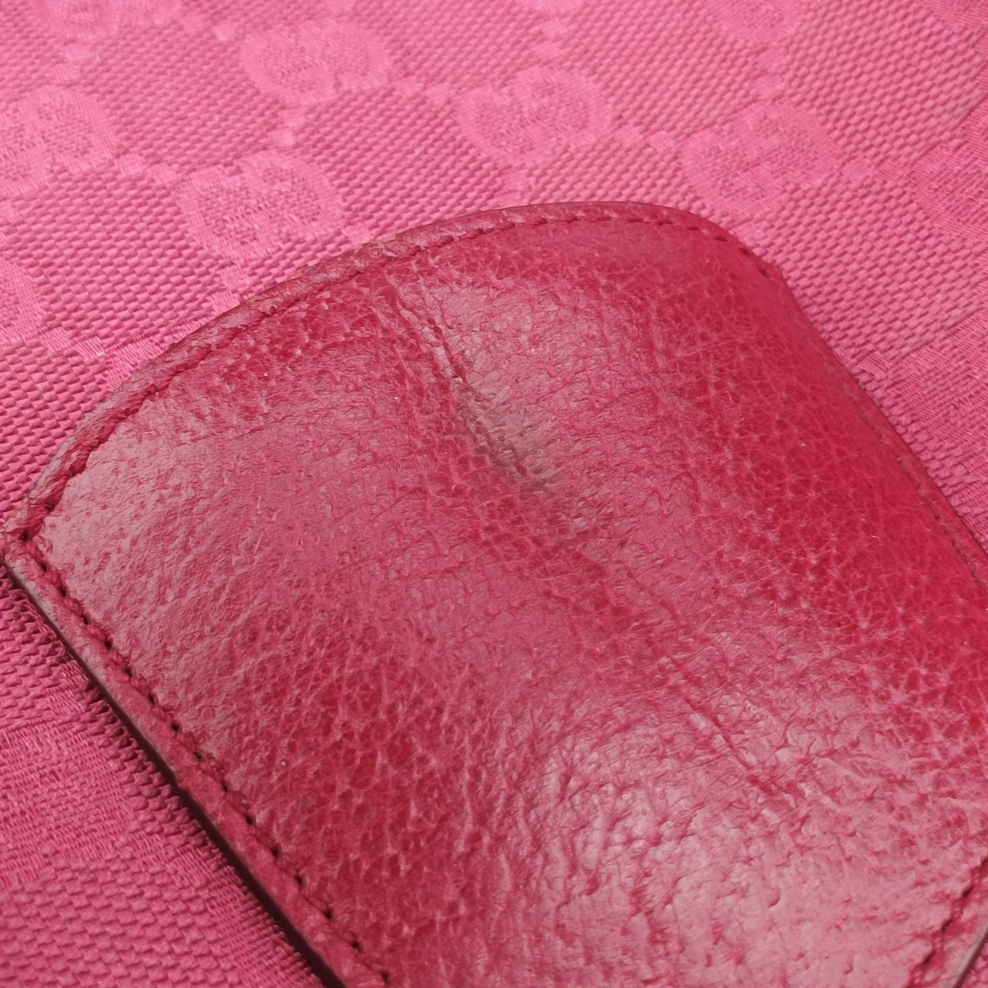 Pre-owned Gucci Horsebit Pink canvas×Leather 114915 shoulderbag | stylenewstar