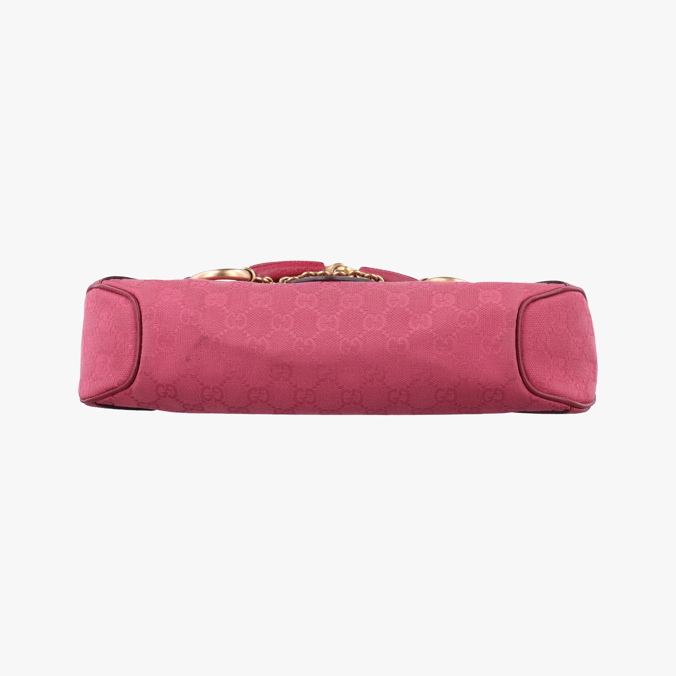 Pre-owned Gucci Horsebit Pink canvas×Leather 114915 shoulderbag | stylenewstar