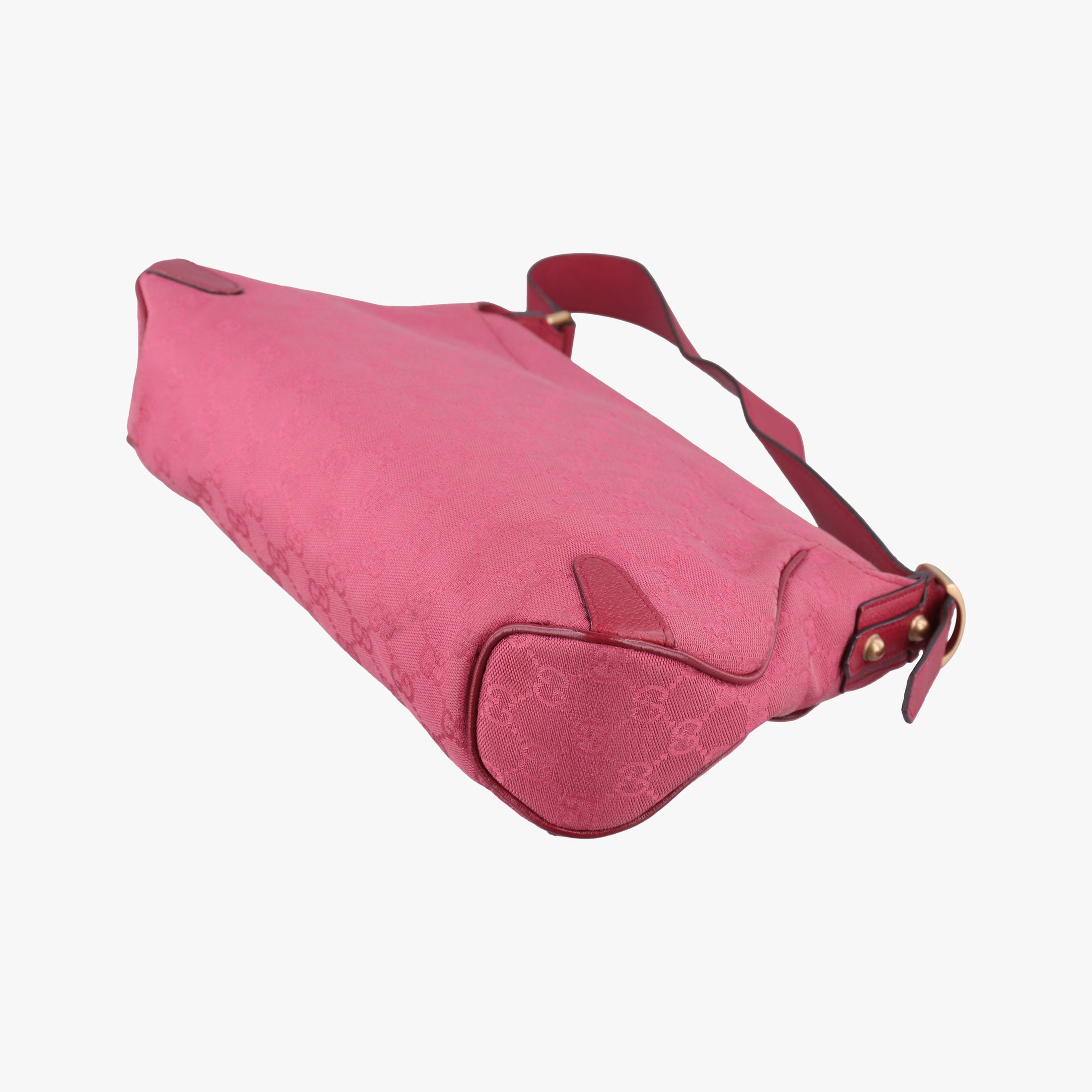 Pre-owned Gucci Horsebit Pink canvas×Leather 114915 shoulderbag | stylenewstar