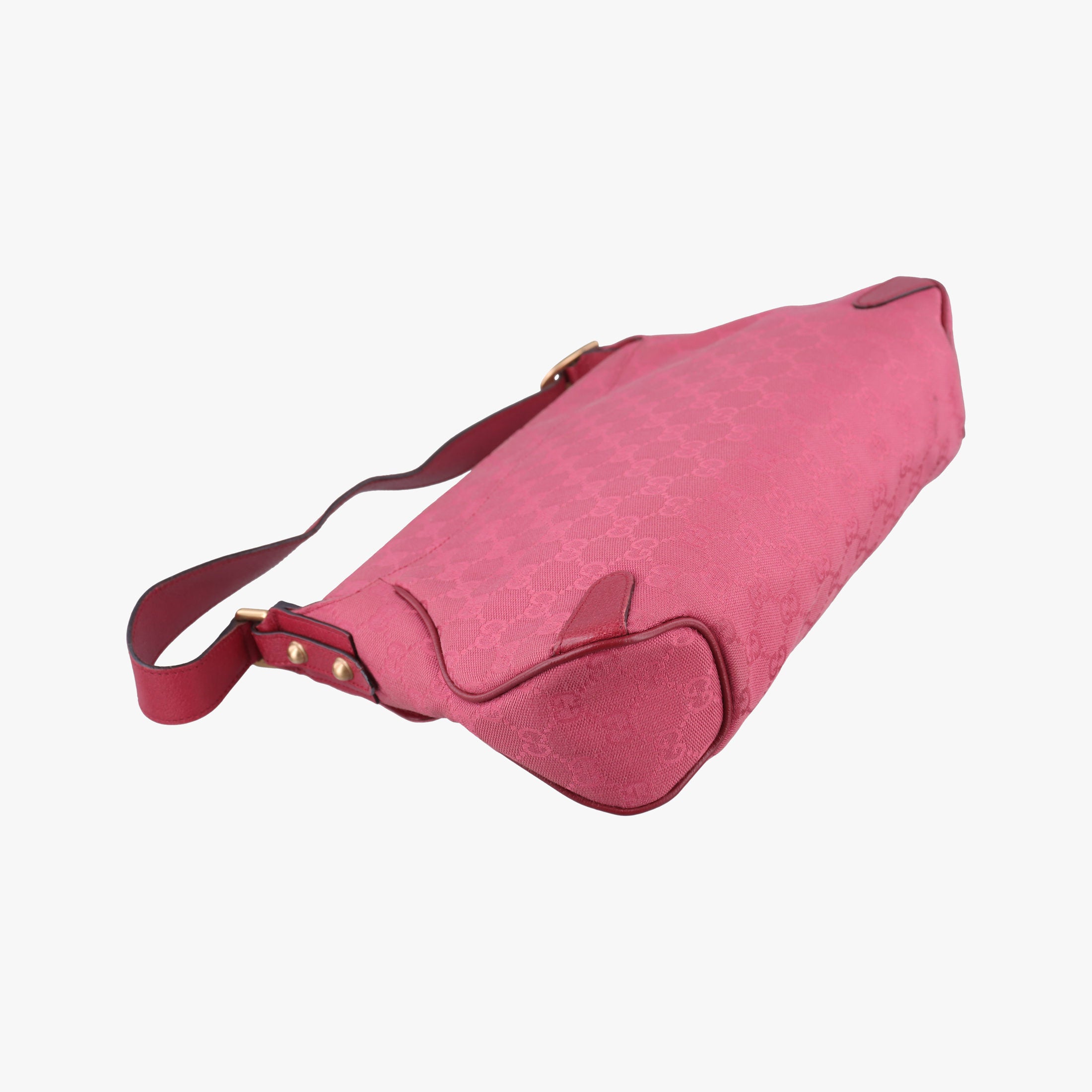 Pre-owned Gucci Horsebit Pink canvas×Leather 114915 shoulderbag | stylenewstar