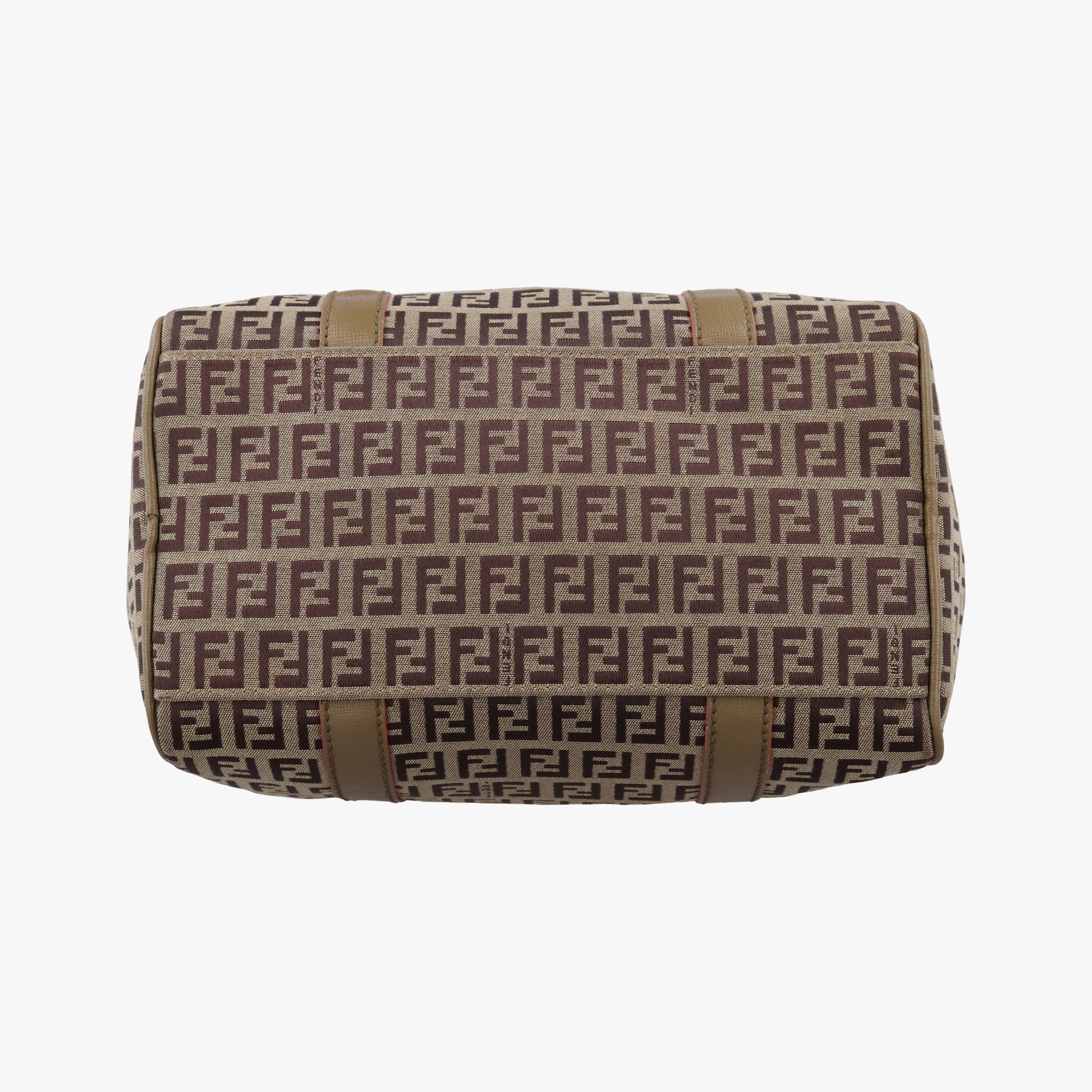 Pre-owned Fendi Zucchino Glitter Logo Multicolour canvas 8BL068 bostonbag | stylenewstar