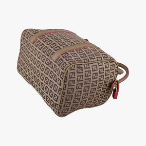 Pre-owned Fendi Zucchino Glitter Logo Multicolour canvas 8BL068 bostonbag | stylenewstar