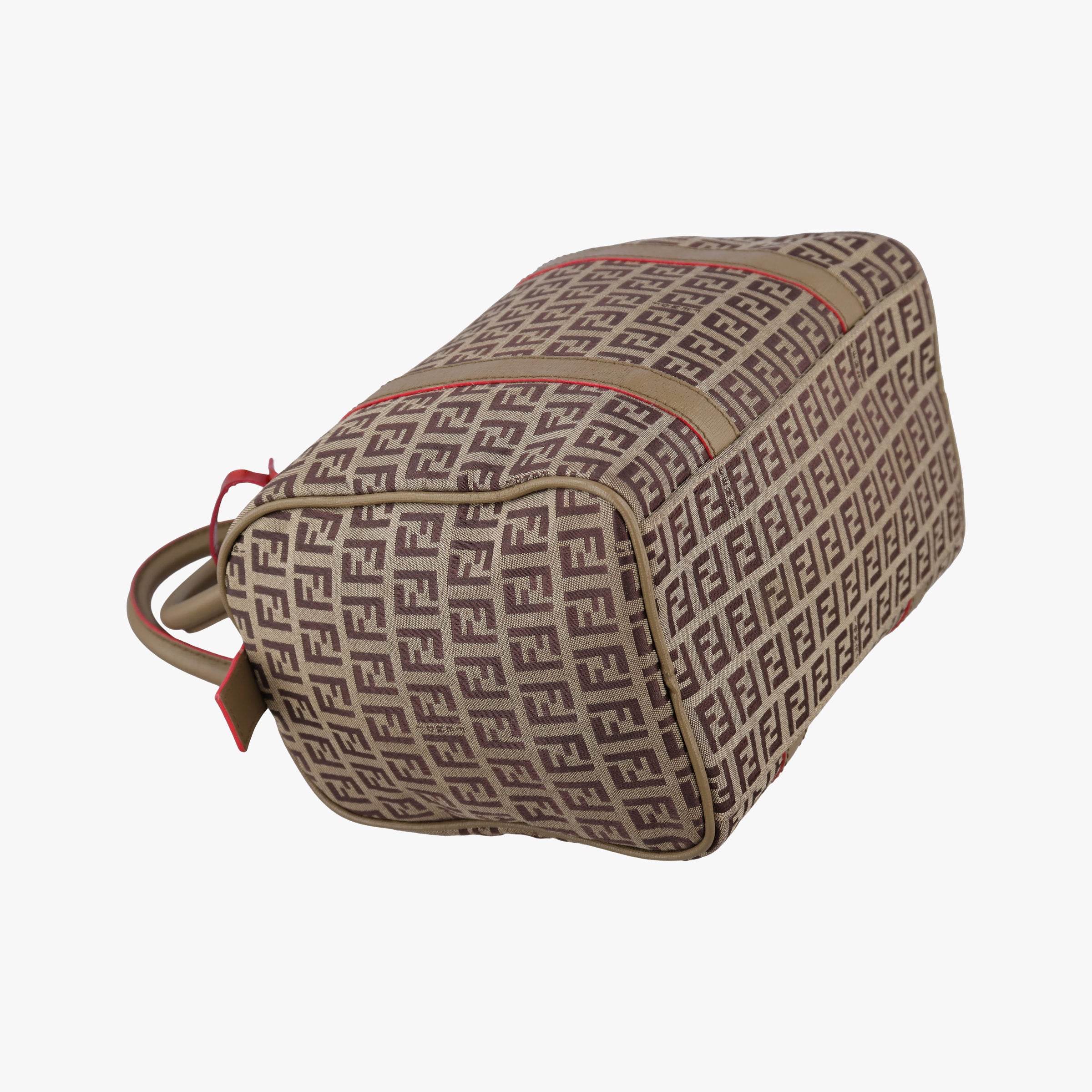 Pre-owned Fendi Zucchino Glitter Logo Multicolour canvas 8BL068 bostonbag | stylenewstar
