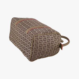 Pre-owned Fendi Zucchino Glitter Logo Multicolour canvas 8BL068 bostonbag | stylenewstar