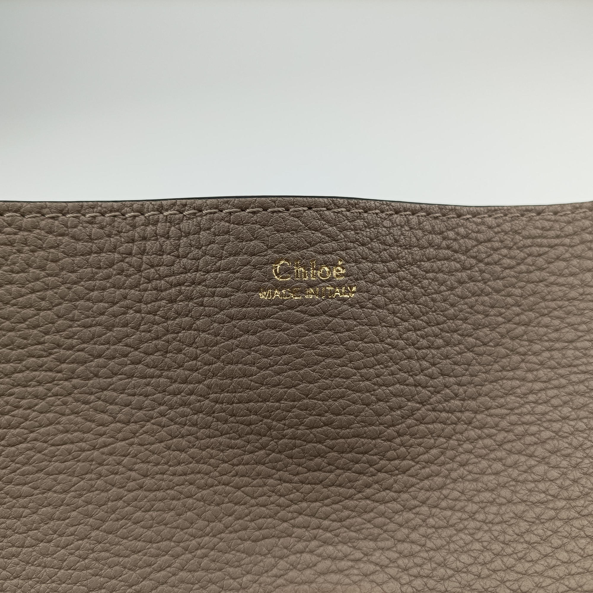 Pre-owned Chloe DREW Grey Leather  shoulderbag | stylenewstar