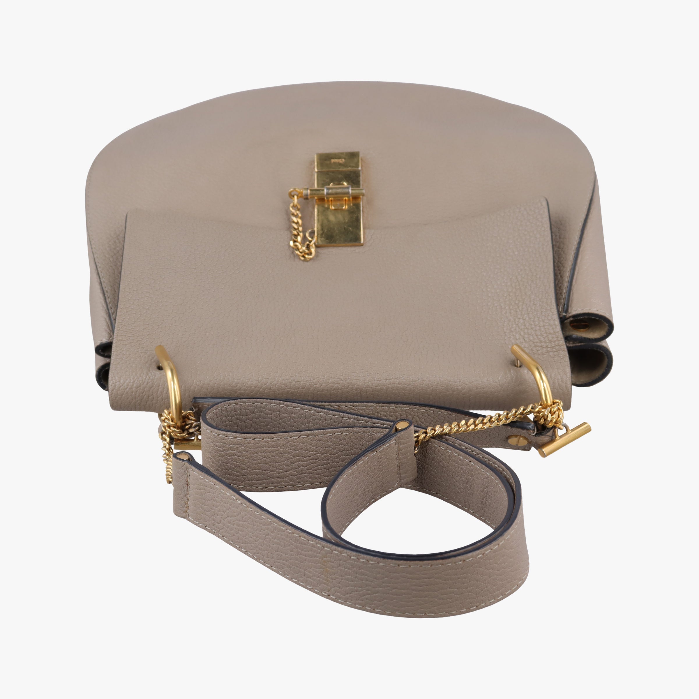 Pre-owned Chloe DREW Grey Leather  shoulderbag | stylenewstar