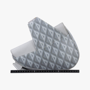 Pre-owned Christian Dior Saddle Grey PVC coated canvas × leather  crossbodybag | stylenewstar