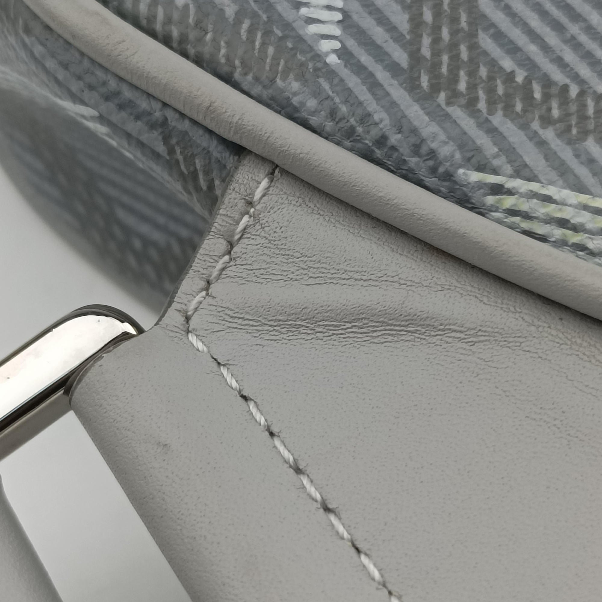 Pre-owned Christian Dior Saddle Grey PVC coated canvas × leather  crossbodybag | stylenewstar