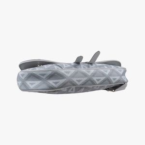 Pre-owned Christian Dior Saddle Grey PVC coated canvas × leather  crossbodybag | stylenewstar