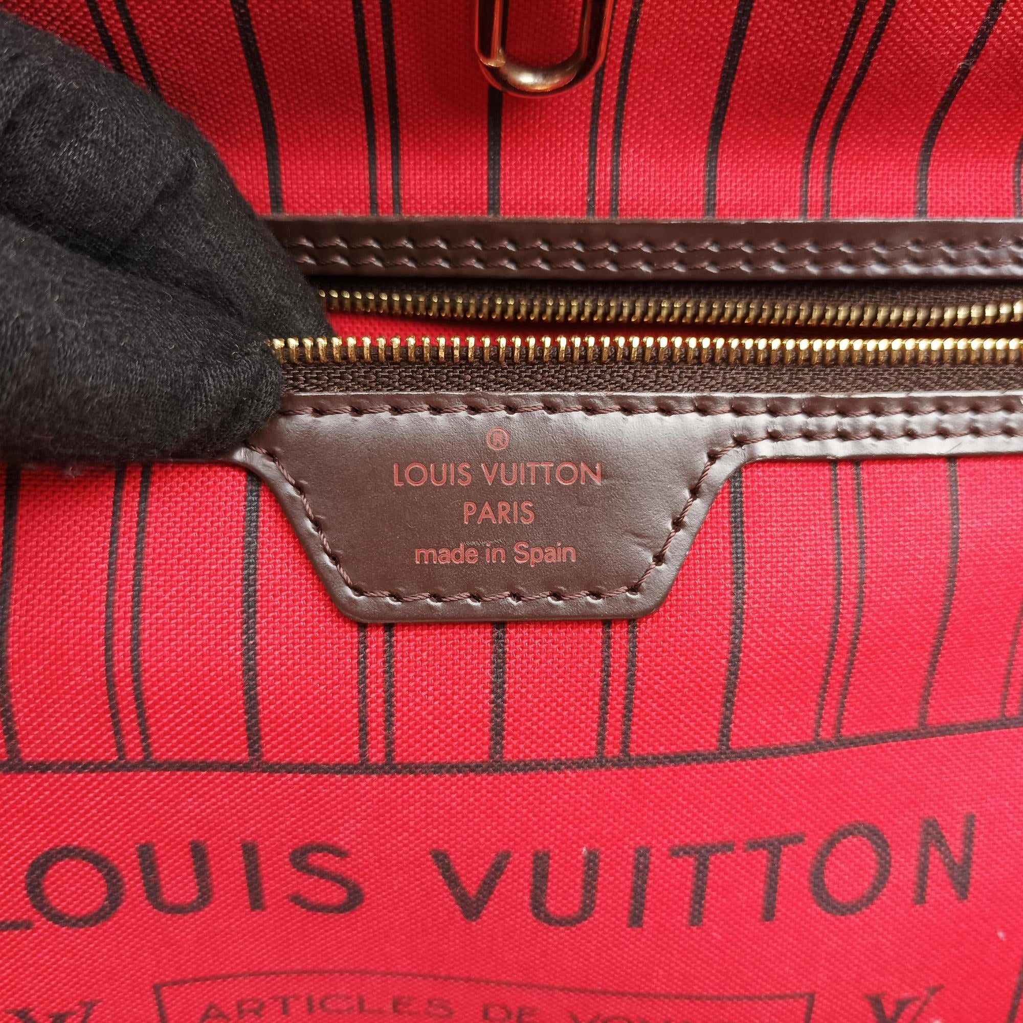 Pre-owned Louis Vuitton NEVERFULL MM EBENE Damier Canvas N51105 shoulderbag | stylenewstar