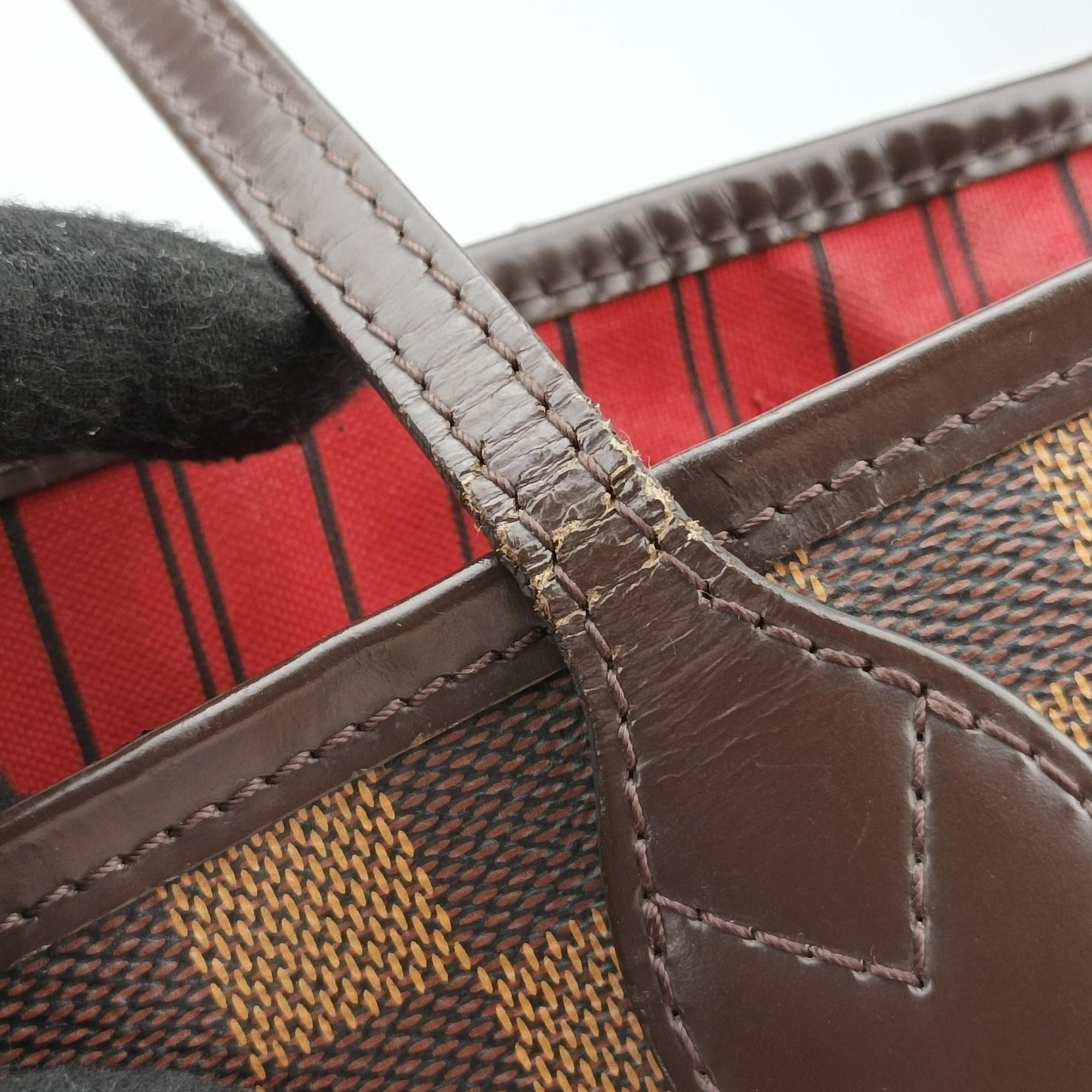 Pre-owned Louis Vuitton NEVERFULL MM EBENE Damier Canvas N51105 shoulderbag | stylenewstar