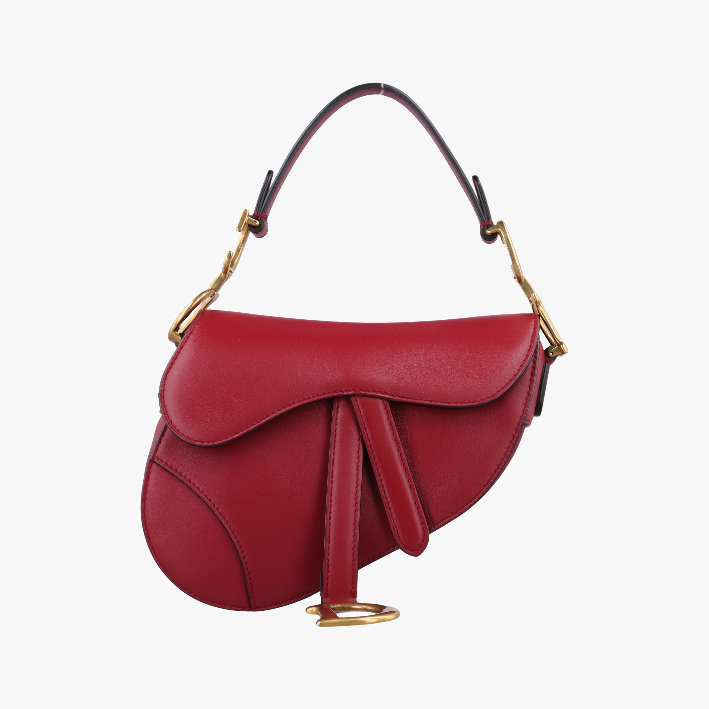 Pre-owned Christian Dior Saddle Red Leather  handbag | stylenewstar