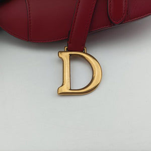 Pre-owned Christian Dior Saddle Red Leather  handbag | stylenewstar