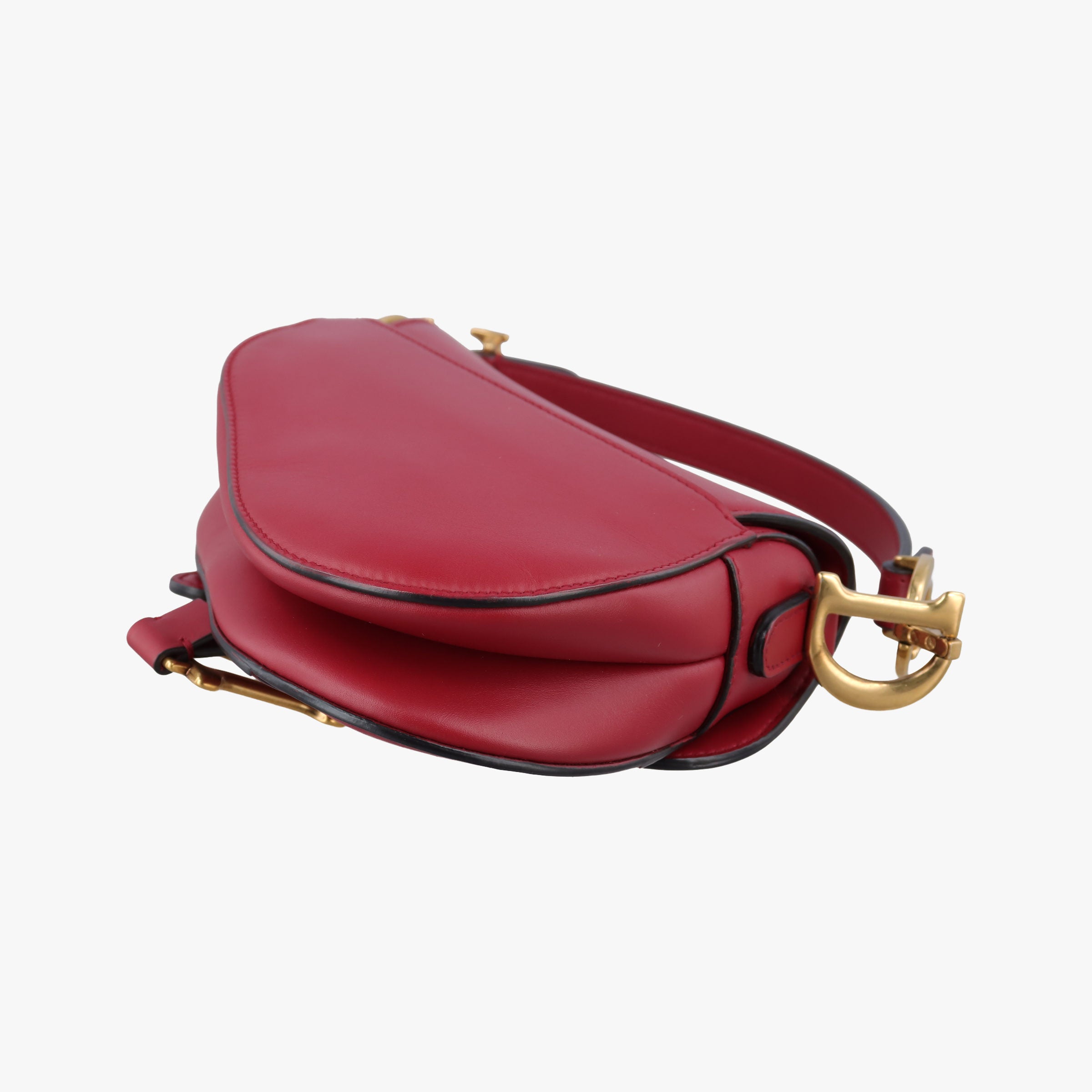 Pre-owned Christian Dior Saddle Red Leather  handbag | stylenewstar