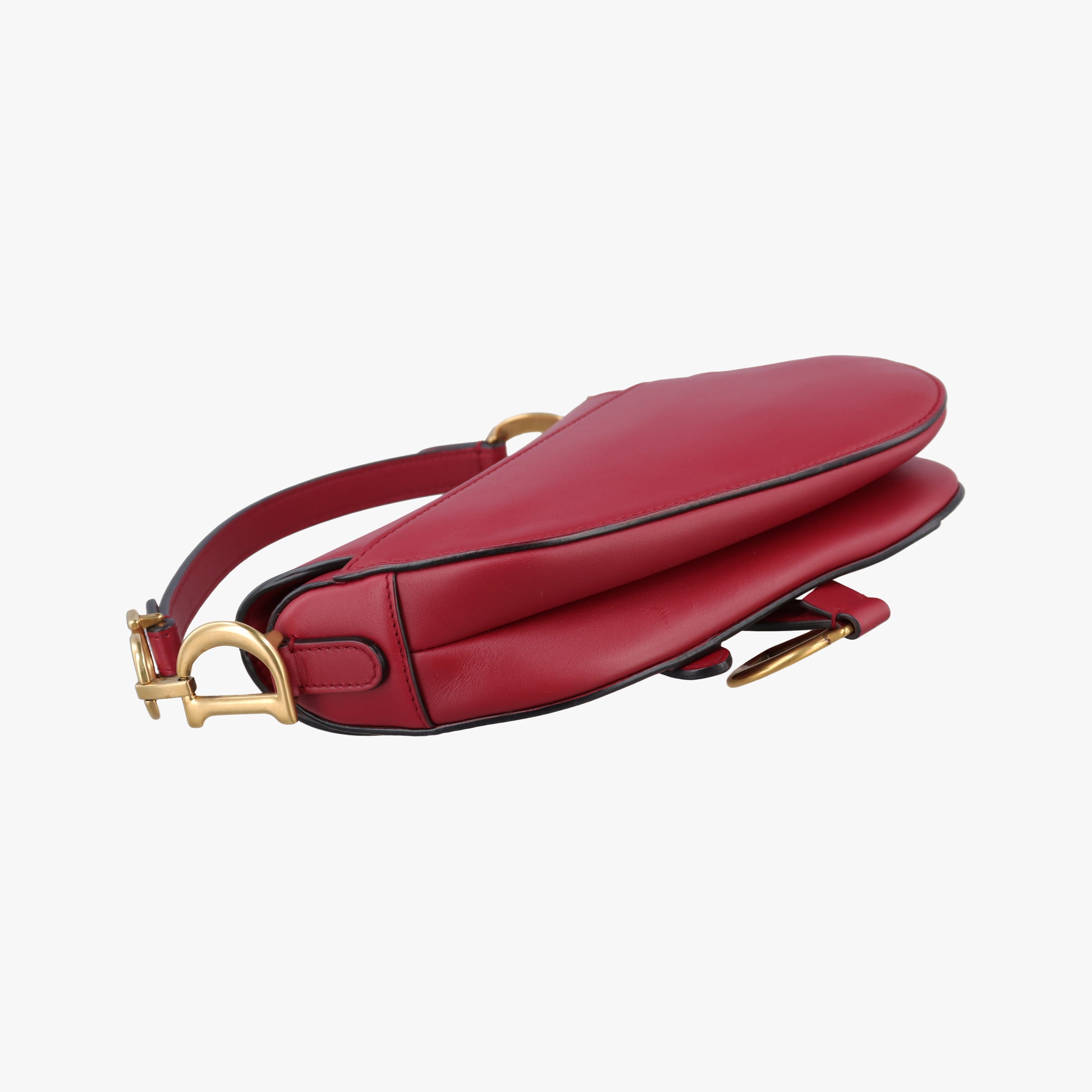 Pre-owned Christian Dior Saddle Red Leather  handbag | stylenewstar