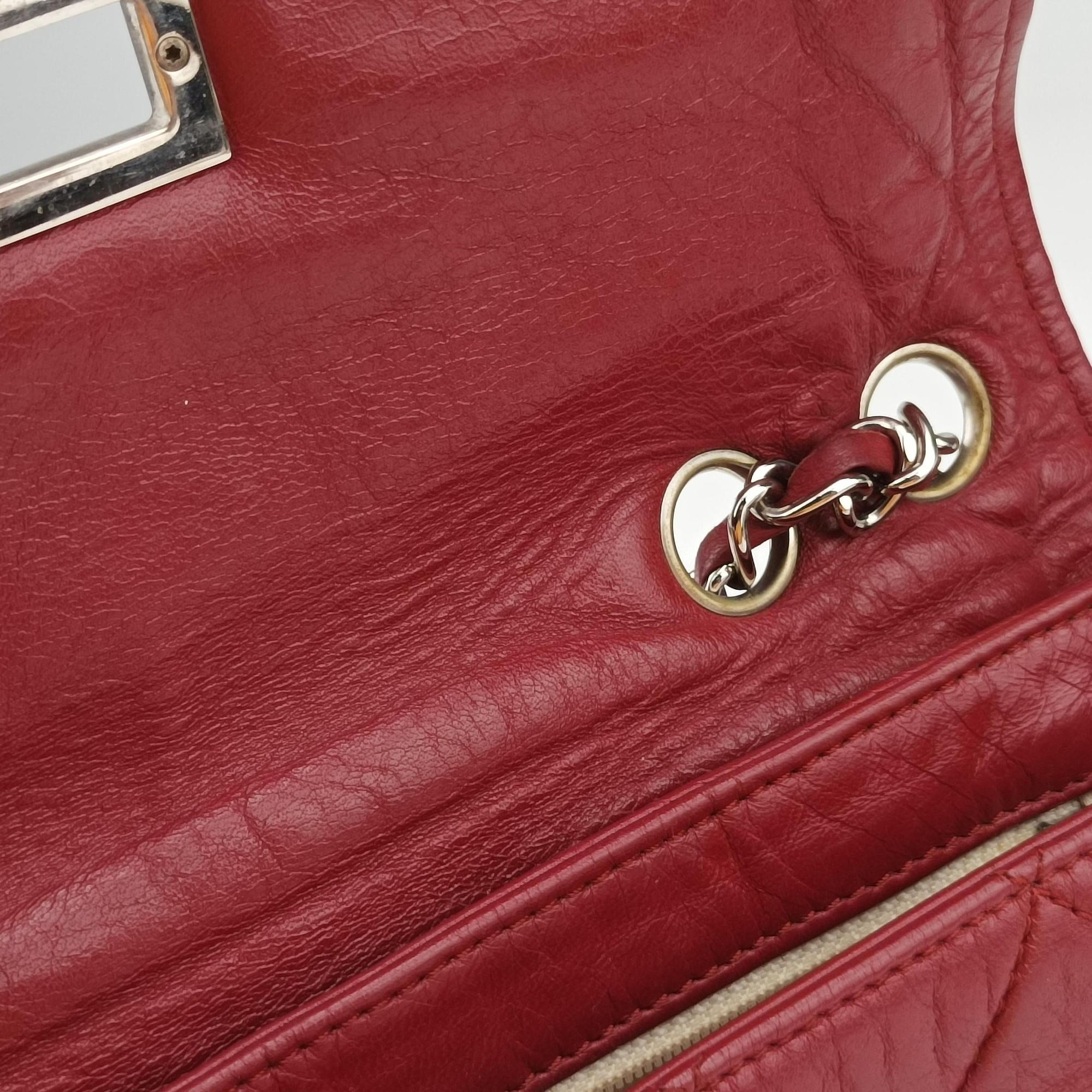 Pre-owned Chanel 2.55East West Red Leather A37691 shoulderbag | stylenewstar