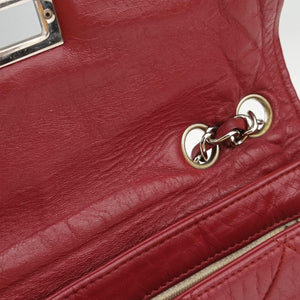 Pre-owned Chanel 2.55East West Red Leather A37691 shoulderbag | stylenewstar