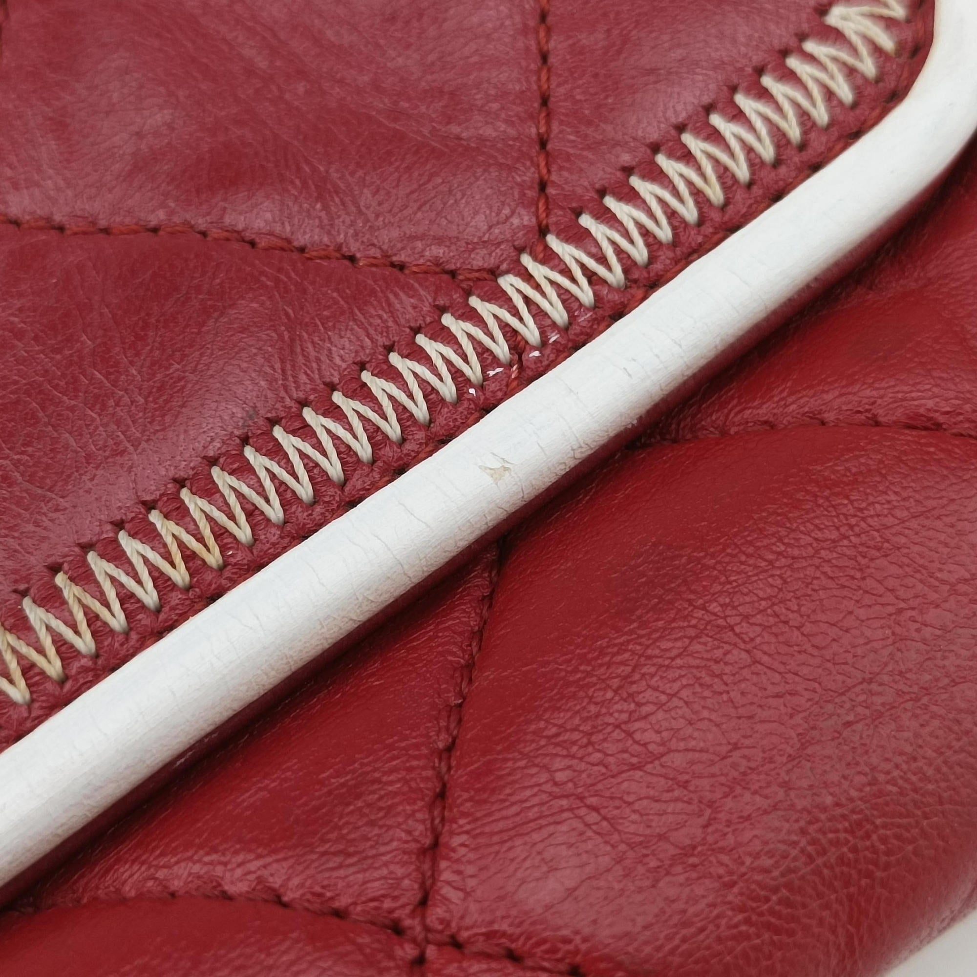 Pre-owned Chanel 2.55East West Red Leather A37691 shoulderbag | stylenewstar