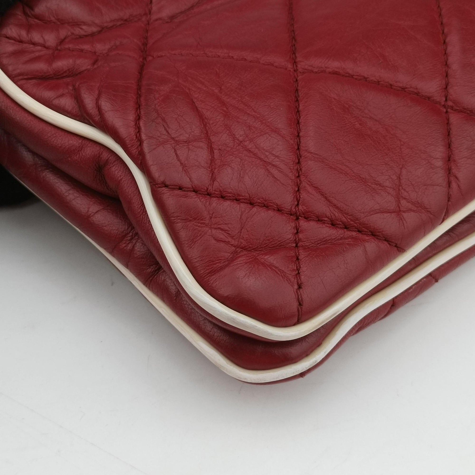 Pre-owned Chanel 2.55East West Red Leather A37691 shoulderbag | stylenewstar