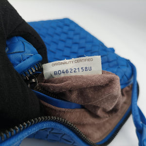 Pre-owned Bottega Veneta NODINI Intrecciato Blue lambskin  shoulderbag | stylenewstar