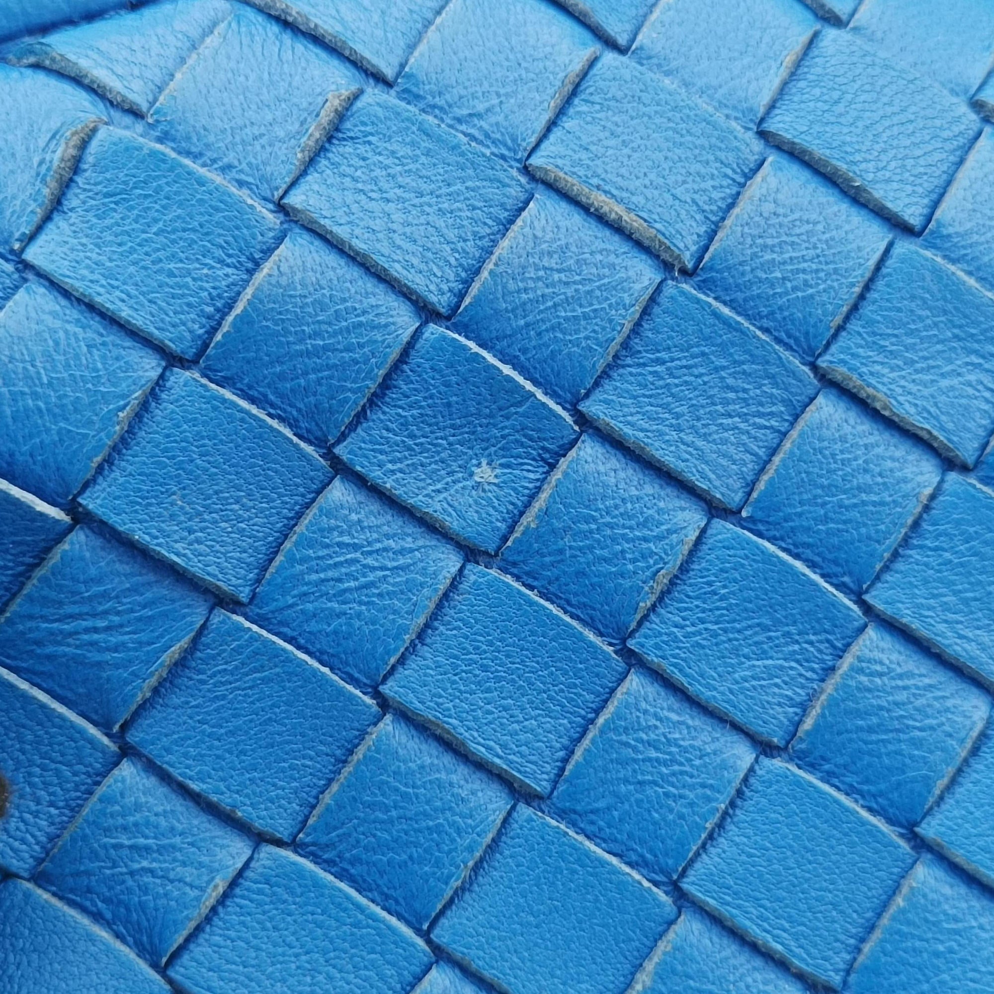 Pre-owned Bottega Veneta NODINI Intrecciato Blue lambskin  shoulderbag | stylenewstar