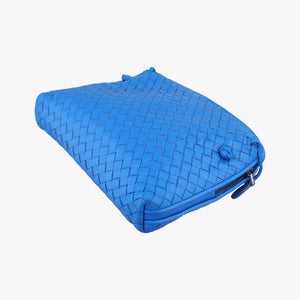 Pre-owned Bottega Veneta NODINI Intrecciato Blue lambskin  shoulderbag | stylenewstar
