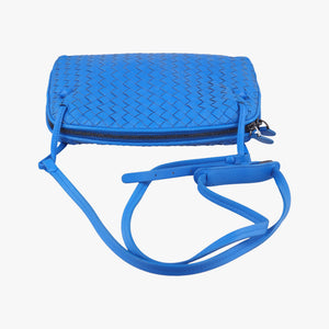 Pre-owned Bottega Veneta NODINI Intrecciato Blue lambskin  shoulderbag | stylenewstar