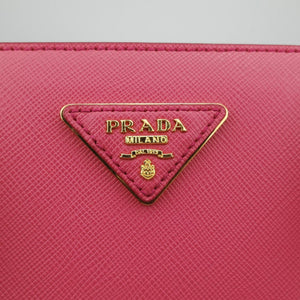 Pre-owned Prada Galleria Pink SAFFIANO Leather BN1786 shoulderbag | stylenewstar