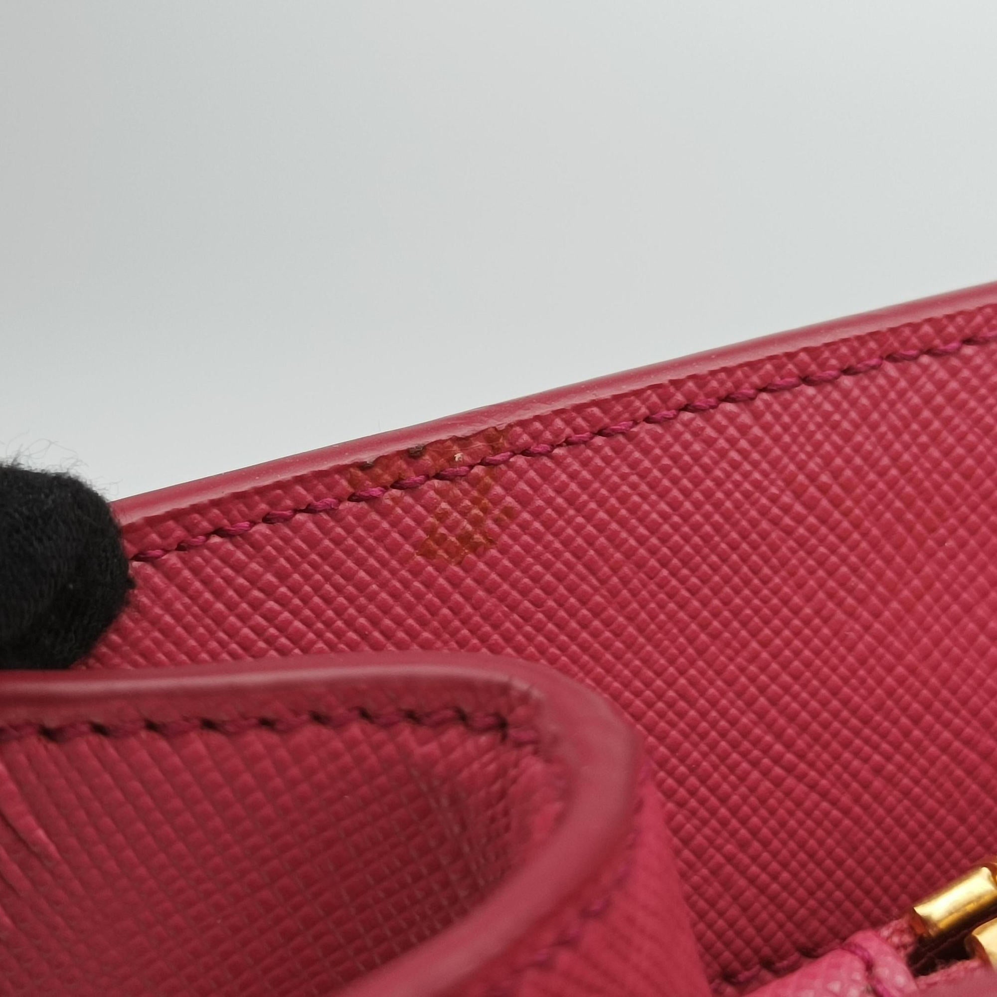 Pre-owned Prada Galleria Pink SAFFIANO Leather BN1786 shoulderbag | stylenewstar