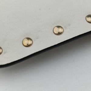 Pre-owned Valentino Rockstud White Leather  shoulderbag | stylenewstar