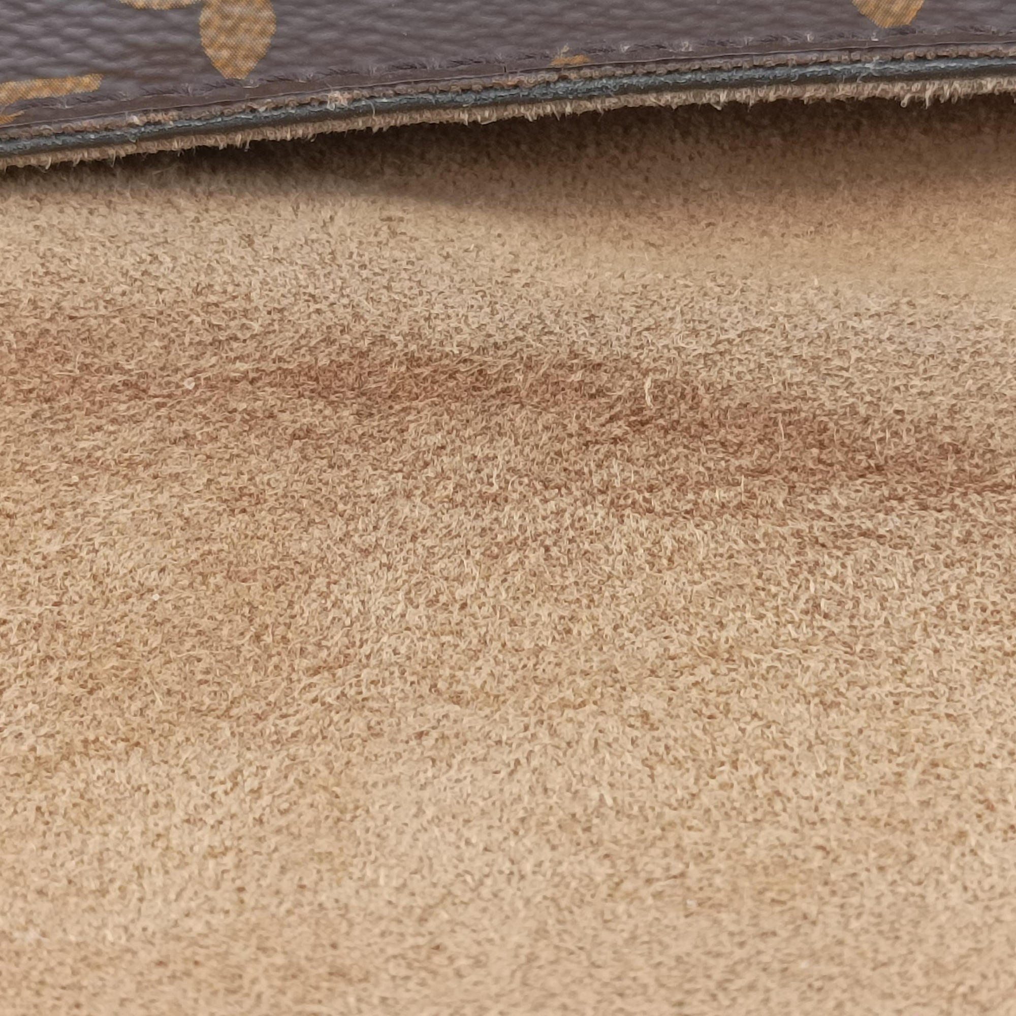 Pre-owned Louis Vuitton MARIGNAN brown×SESAME Monogram Canvas×calf leather M44257 shoulderbag | stylenewstar