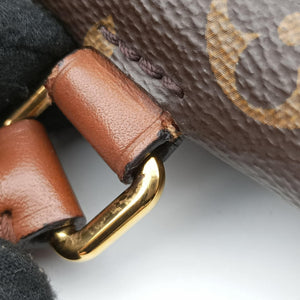 Pre-owned Louis Vuitton MARIGNAN brown×SESAME Monogram Canvas×calf leather M44257 shoulderbag | stylenewstar