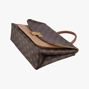 Pre-owned Louis Vuitton MARIGNAN brown×SESAME Monogram Canvas×calf leather M44257 shoulderbag | stylenewstar