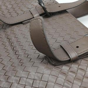 Pre-owned Bottega Veneta Intrecciato Shopper Acatl Brown lambskin  handbag | stylenewstar