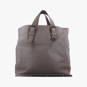 Pre-owned Bottega Veneta Intrecciato Shopper Acatl Brown lambskin  handbag | stylenewstar