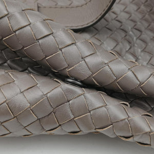 Pre-owned Bottega Veneta Intrecciato Shopper Acatl Brown lambskin  handbag | stylenewstar