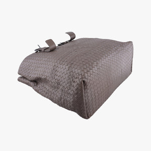 Pre-owned Bottega Veneta Intrecciato Shopper Acatl Brown lambskin  handbag | stylenewstar