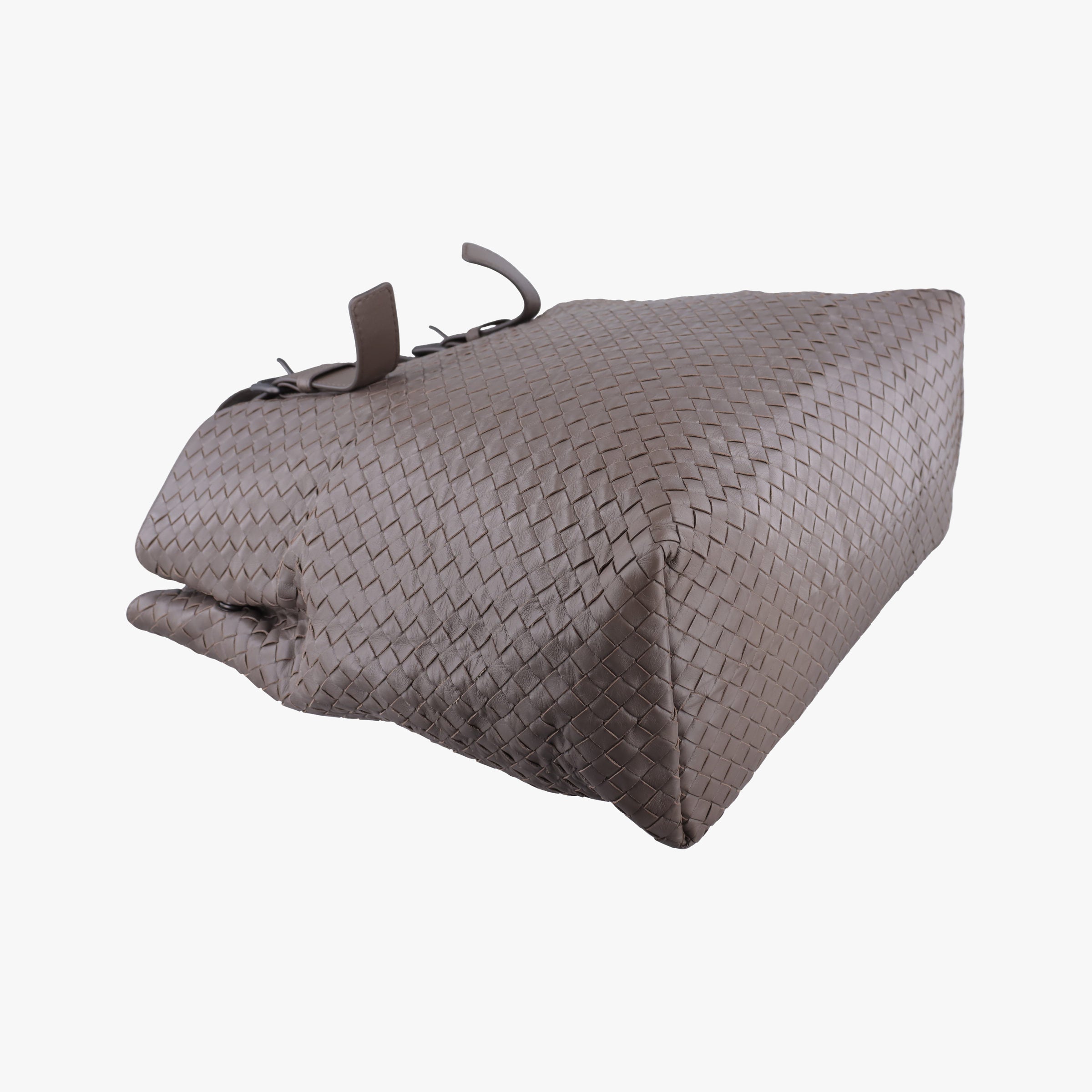 Pre-owned Bottega Veneta Intrecciato Shopper Acatl Brown lambskin  handbag | stylenewstar