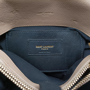 Pre-owned Yves Saint Laurent COLLEGE Beige Leather 600279 shoulderbag | stylenewstar