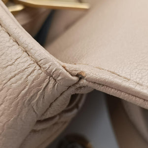 Pre-owned Yves Saint Laurent COLLEGE Beige Leather 600279 shoulderbag | stylenewstar