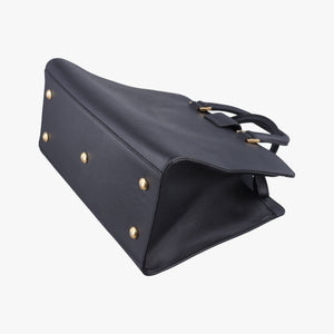 Pre-owned Yves Saint Laurent Y Ligne Petit Cabas Black Leather 370697 shoulderbag | stylenewstar