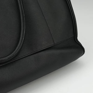 Pre-owned Prada Business Briefcase Black SAFFIANO Leather 2VE011 handbag | stylenewstar