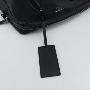 Pre-owned Prada Business Briefcase Black SAFFIANO Leather 2VE011 handbag | stylenewstar