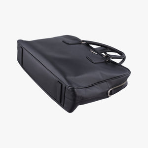 Pre-owned Prada Business Briefcase Black SAFFIANO Leather 2VE011 handbag | stylenewstar
